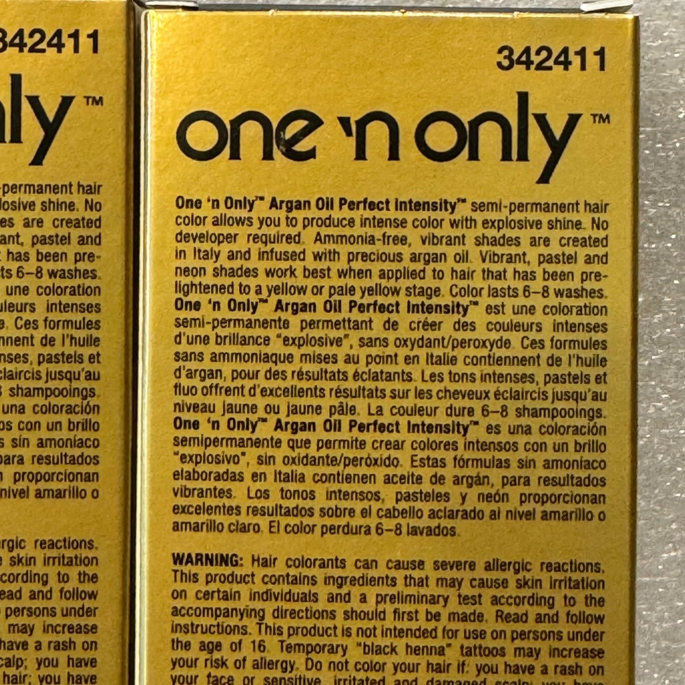 One n Only Argan Oil Perfect Intensity Hair Color Chrome 342411 Lot of 2 3oz - Picture 4 of 6